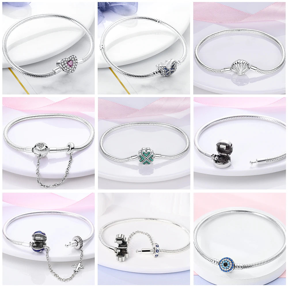 צמיד מיוחד לנשים כסף אמיתי925 עם  חרוזים לבחירה