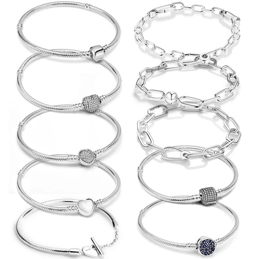 צמיד 925כסף  עם חרוזים לבחירה