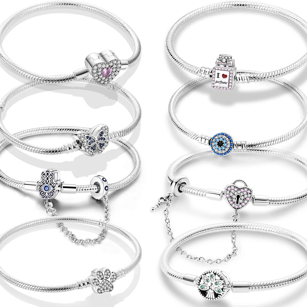 צמיד מיוחד לנשים כסף אמיתי925 עם  חרוזים לבחירה