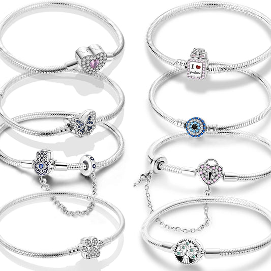 צמיד מיוחד לנשים כסף אמיתי925 עם  חרוזים לבחירה