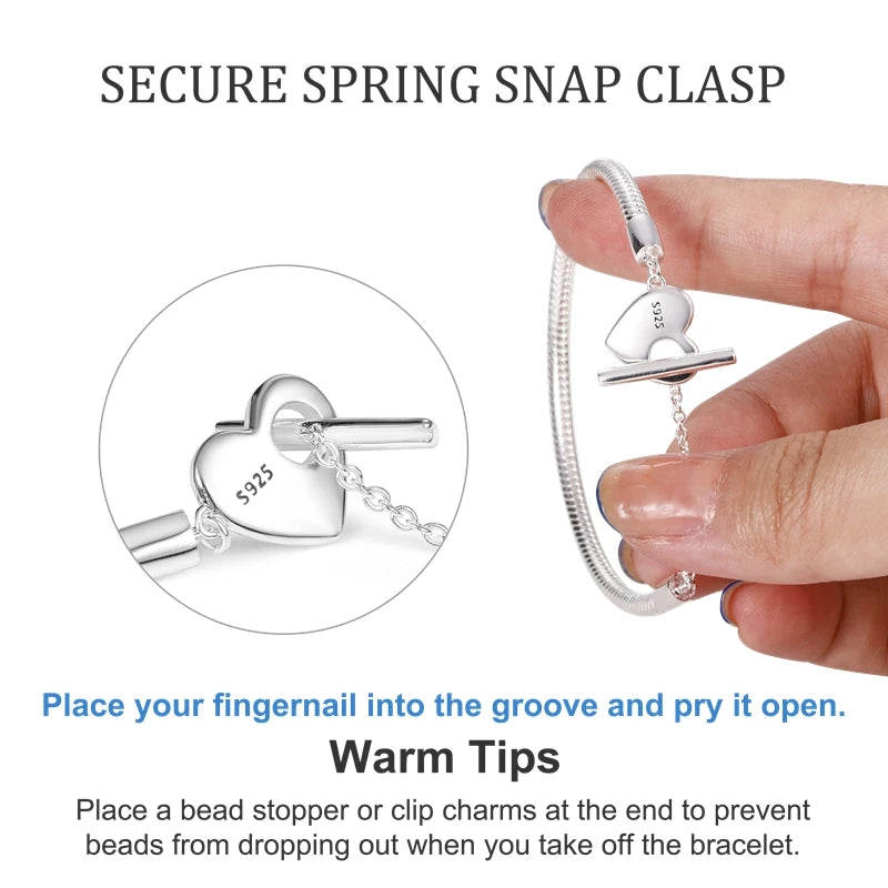 צמיד 925כסף  עם חרוזים לבחירה